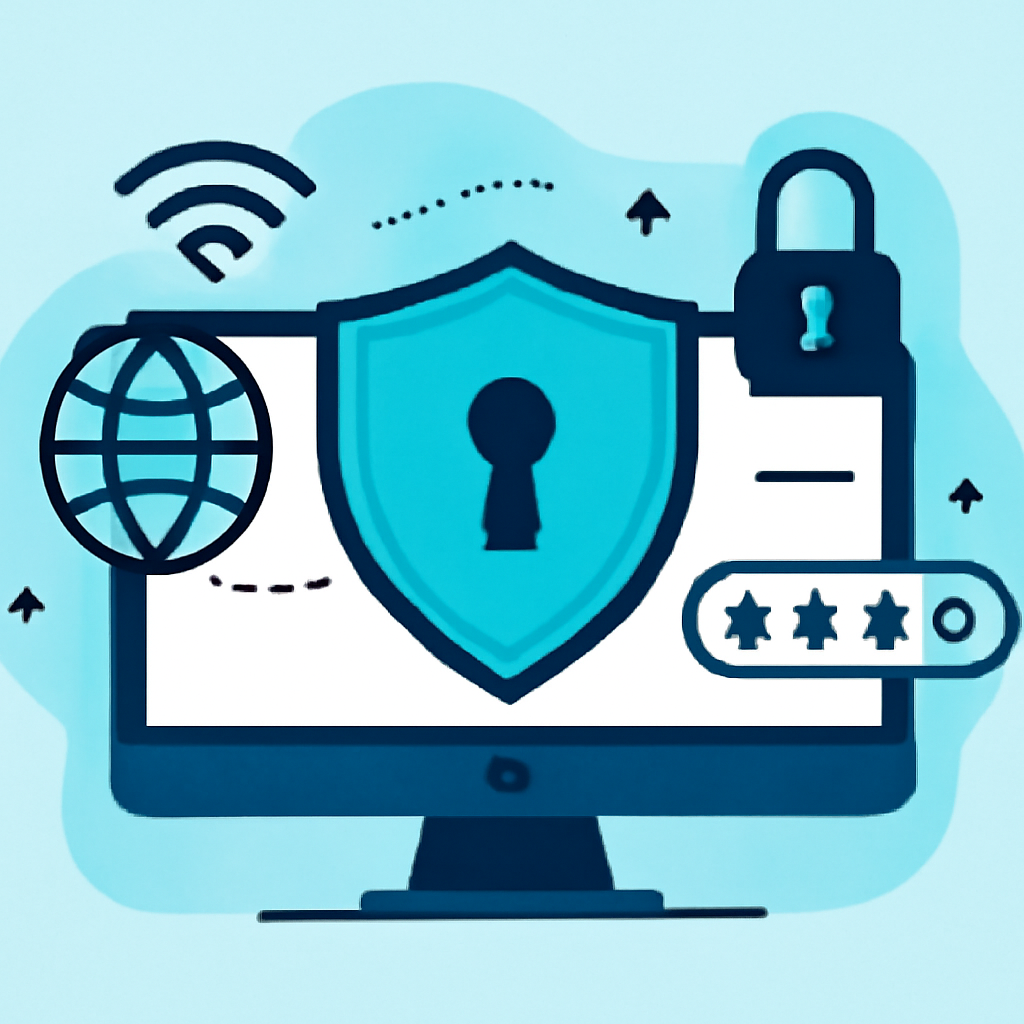 Ikon kecepatan internet berwarna biru dengan simbol petir