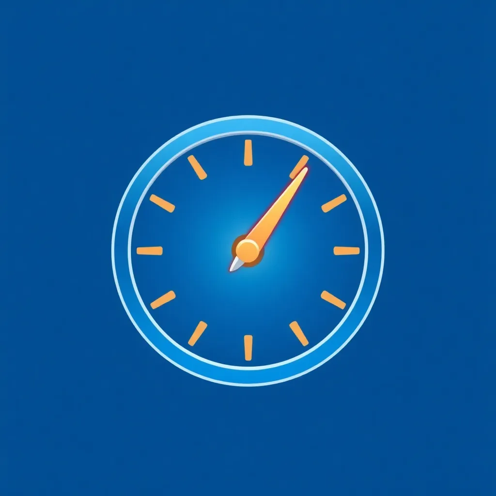 Ikon kecepatan internet berwarna biru dengan simbol petir